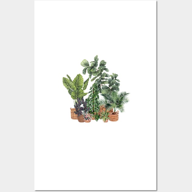 House Plants Illustration 17 Wall Art by gusstvaraonica